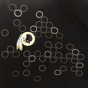 Vintage Washington Redskins Reebok NFL Black Hoodie Small Pullover Sweatshirt